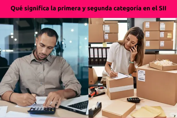 Qué significa la primera y segunda categoría en el SII